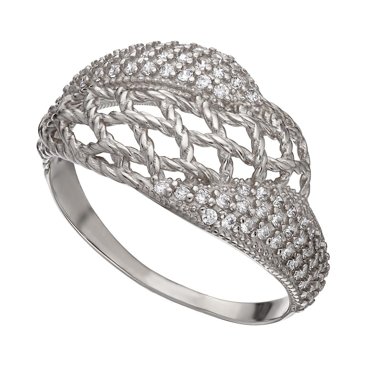 

Серебряное кольцо с фианитами Tango Jewellery Company 380119С размер 18.5
