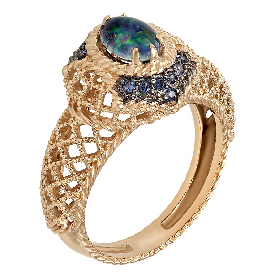 

Золотое кольцо с опалом и нанокристаллами Tango Jewellery Company 3623569 размер 18