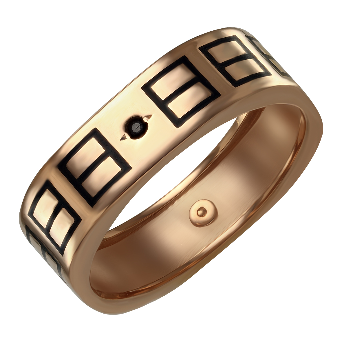 

Золотое кольцо с фианитом и эмалью Tango Jewellery Company 380330Е размер 18