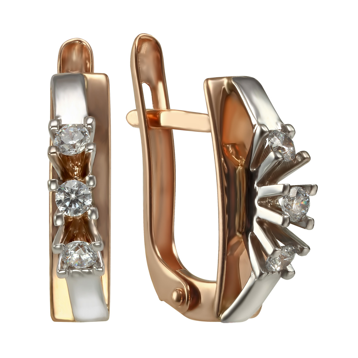 

Золотые серьги с фианитами Tango Jewellery Company 430919