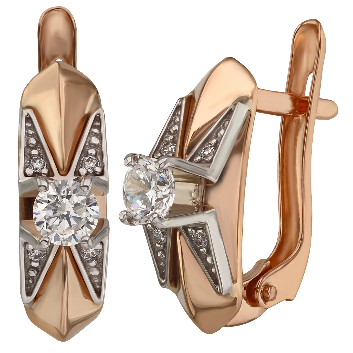 

Золотые серьги с фианитами Tango Jewellery Company 430975