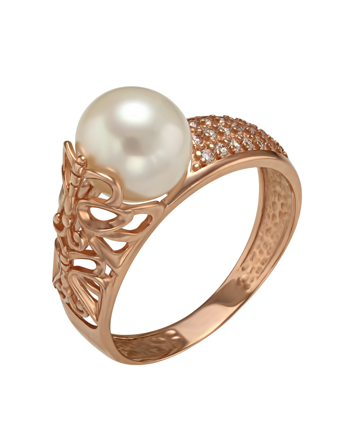 

Золотое кольцо с жемчугом и фианитами Tango Jewellery Company 380189 размер 19