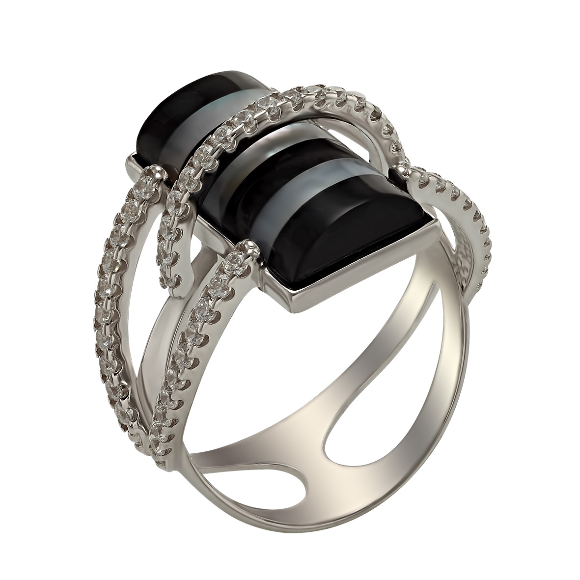

Серебряное кольцо с агатом и фианитами Tango Jewellery Company 379730С размер 18.5