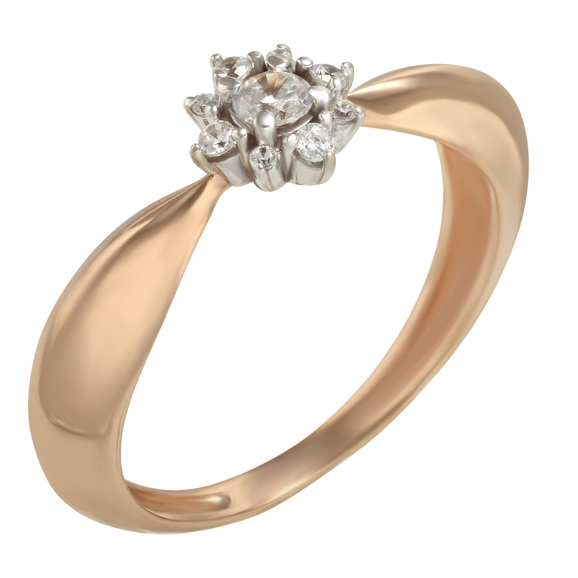 

Золотое кольцо с фианитами Tango Jewellery Company 330050 размер 16