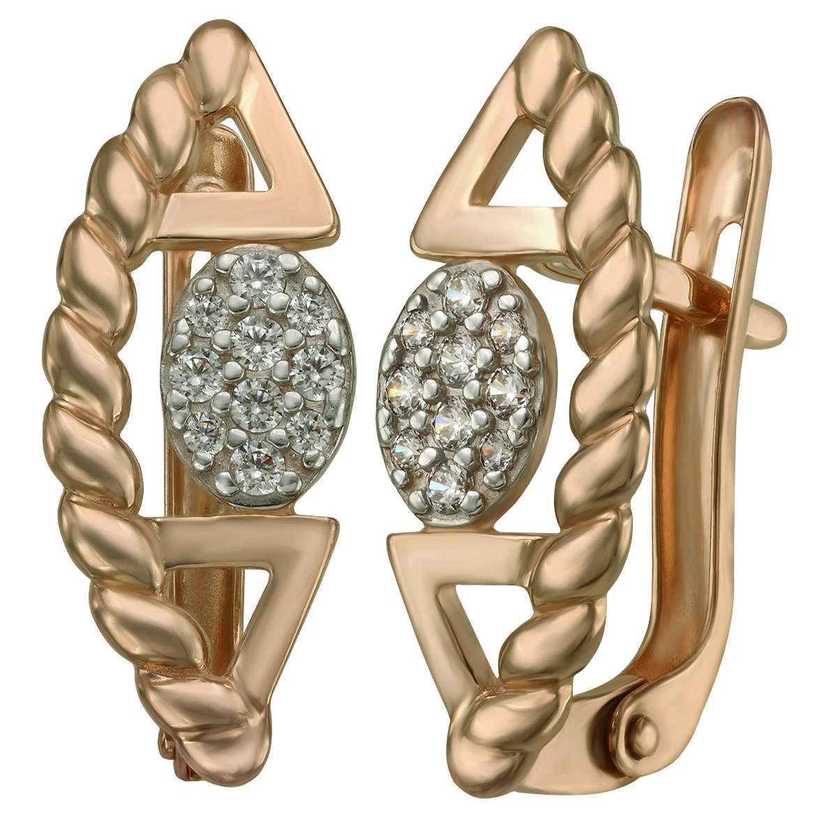 

Золотые серьги "Элегантность" с фианитами Tango Jewellery Company 420325