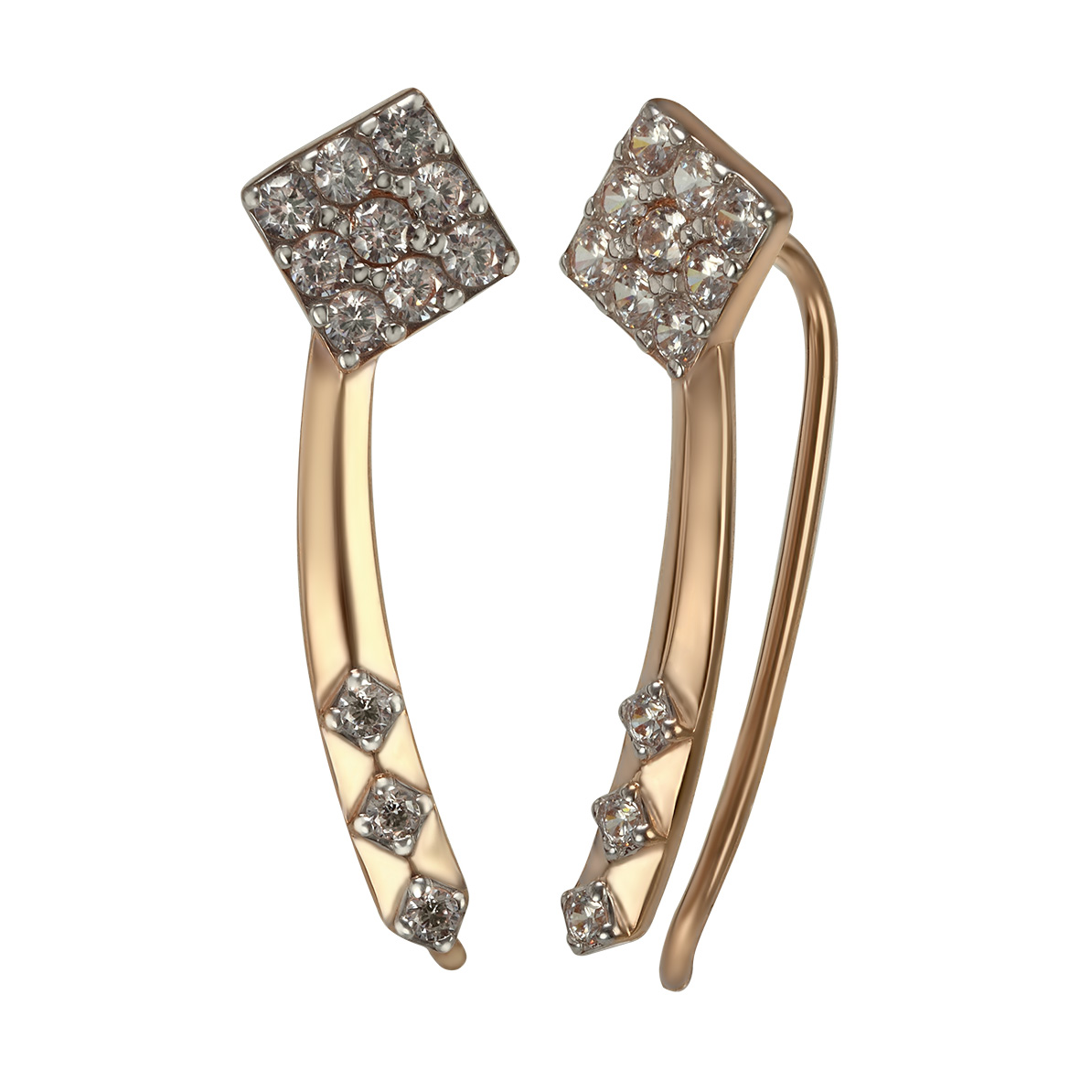 

Золотые серьги "Элегантность" с фианитами Tango Jewellery Company 420304