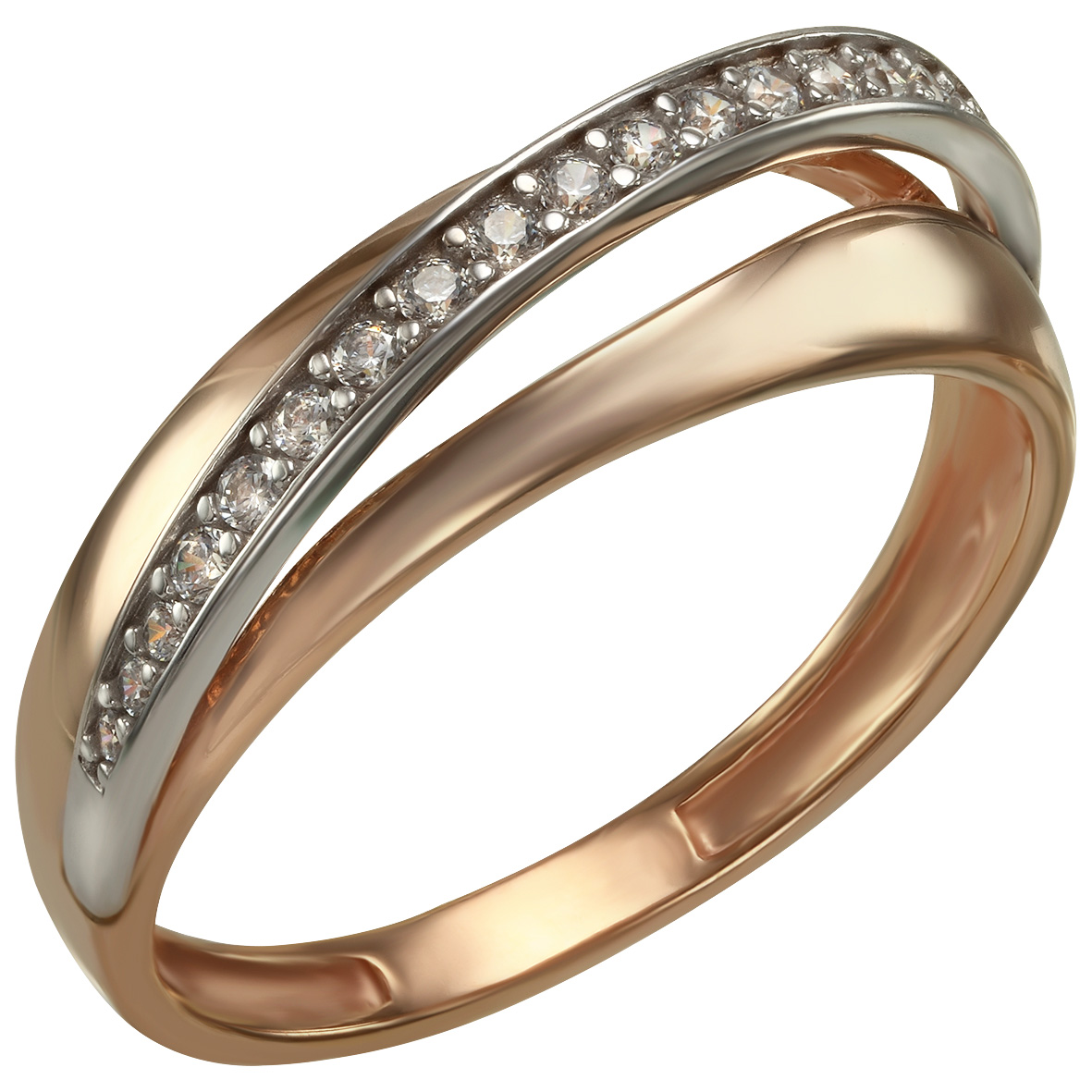 

Золотое кольцо с фианитами Tango Jewellery Company 350004 размер 17