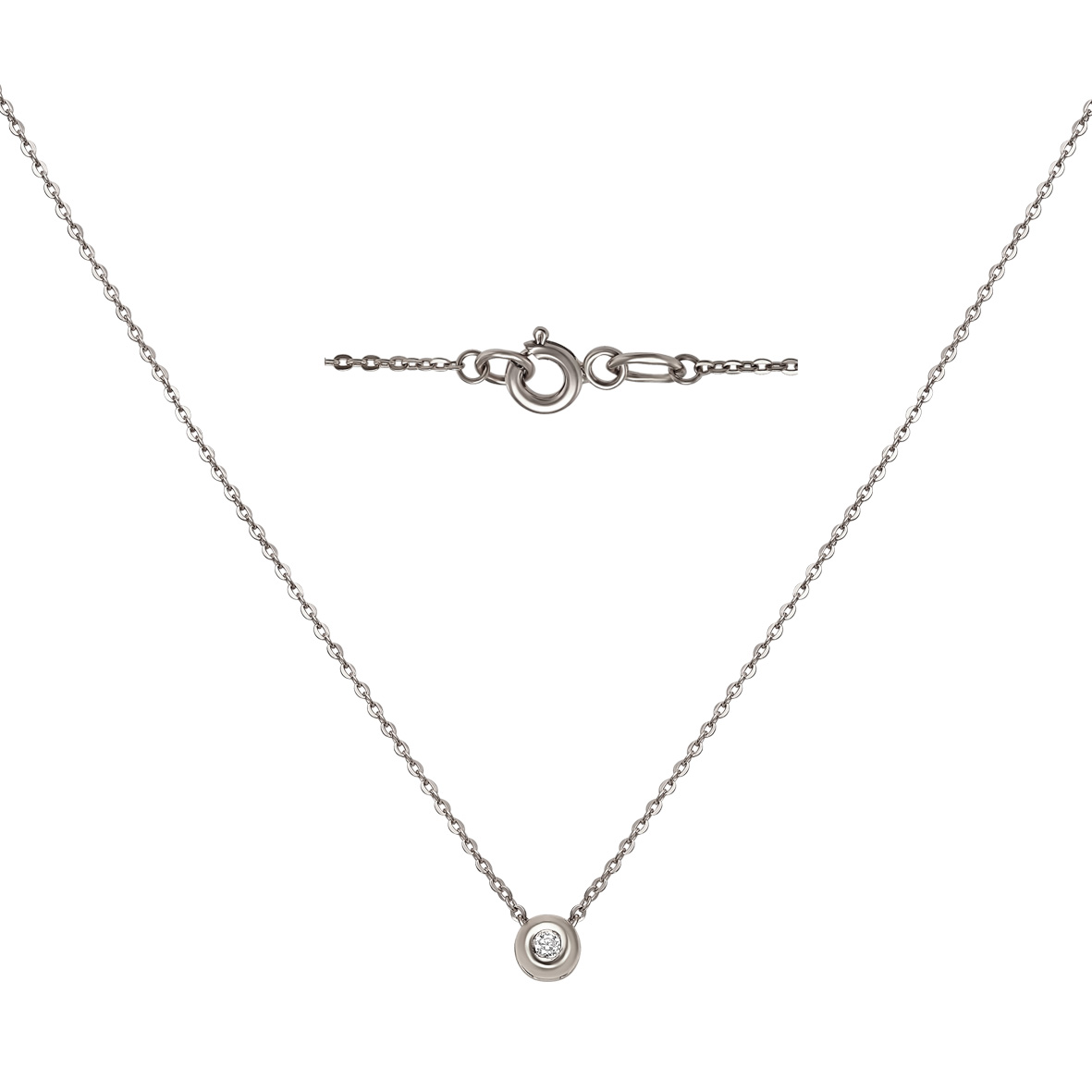 

Серебряное колье "Де Колье" с фианитом Tango Jewellery Company 860112С размер 450