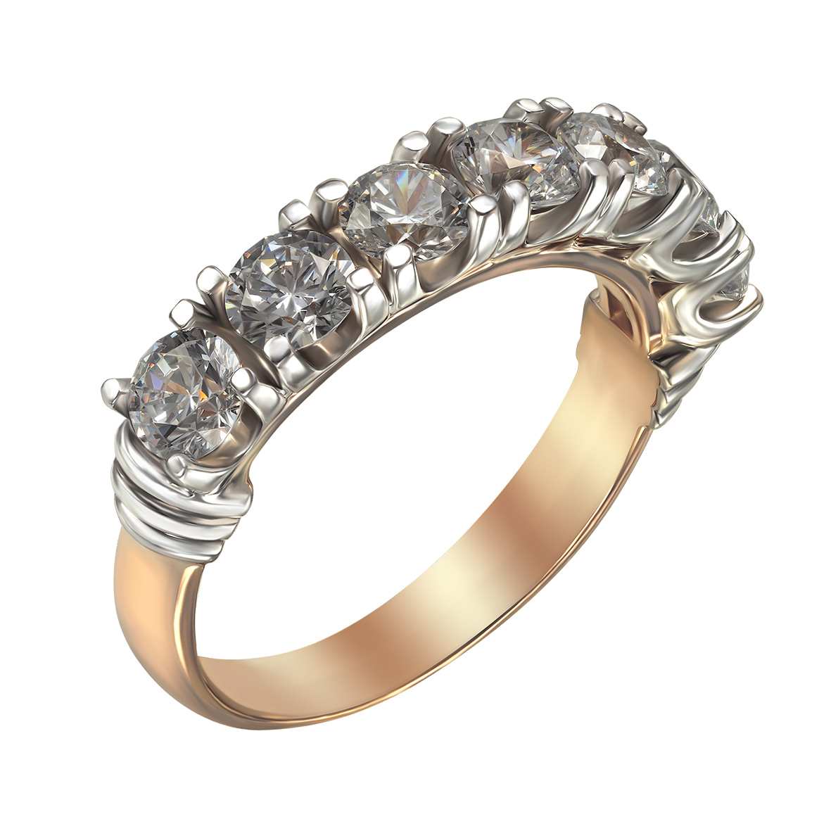

Золотое кольцо с фианитами Tango Jewellery Company 350028 размер 19