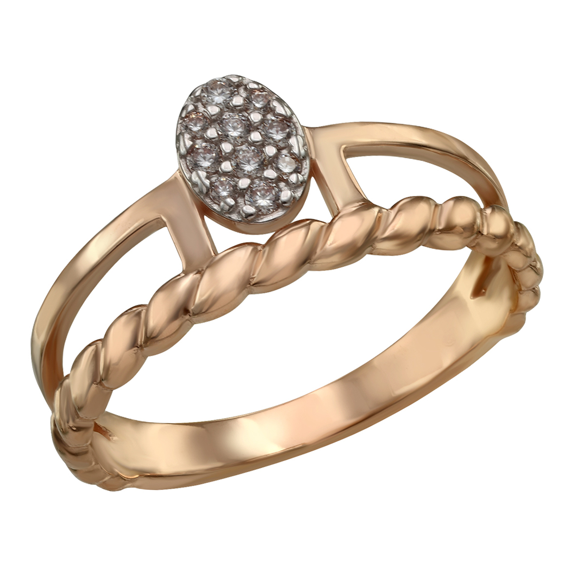 

Золотое кольцо с фианитами Tango Jewellery Company 380419 размер 16