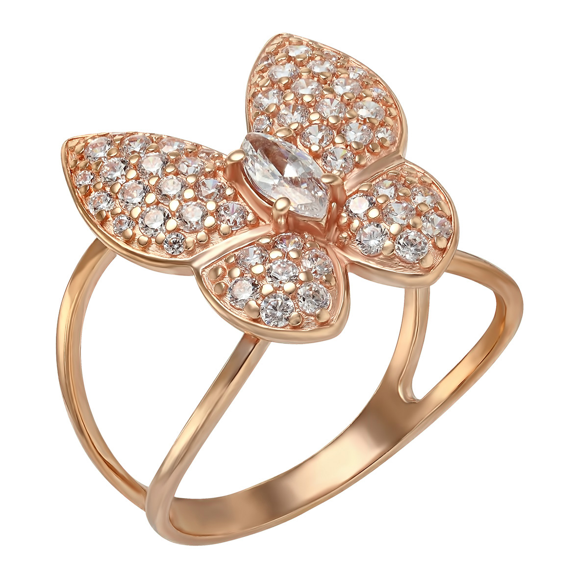

Золотое кольцо с фианитами Tango Jewellery Company 380332 размер 18