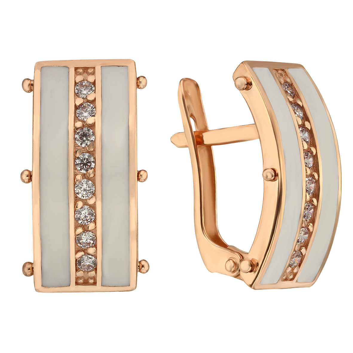

Золотые серьги с ювелирной эмалью и фианитами Tango Jewellery Company 420023Е