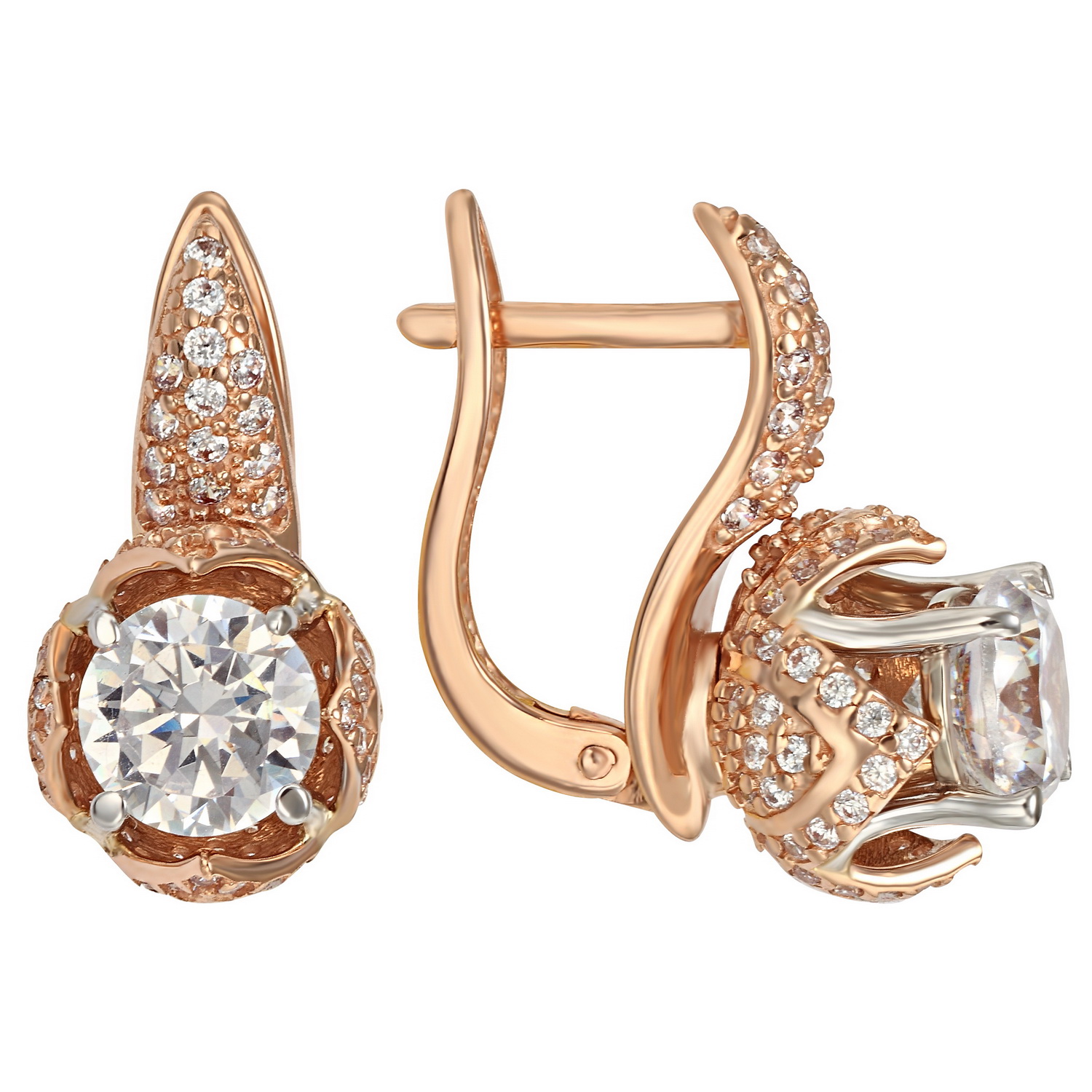 

Золотые серьги с фианитами Tango Jewellery Company 430844