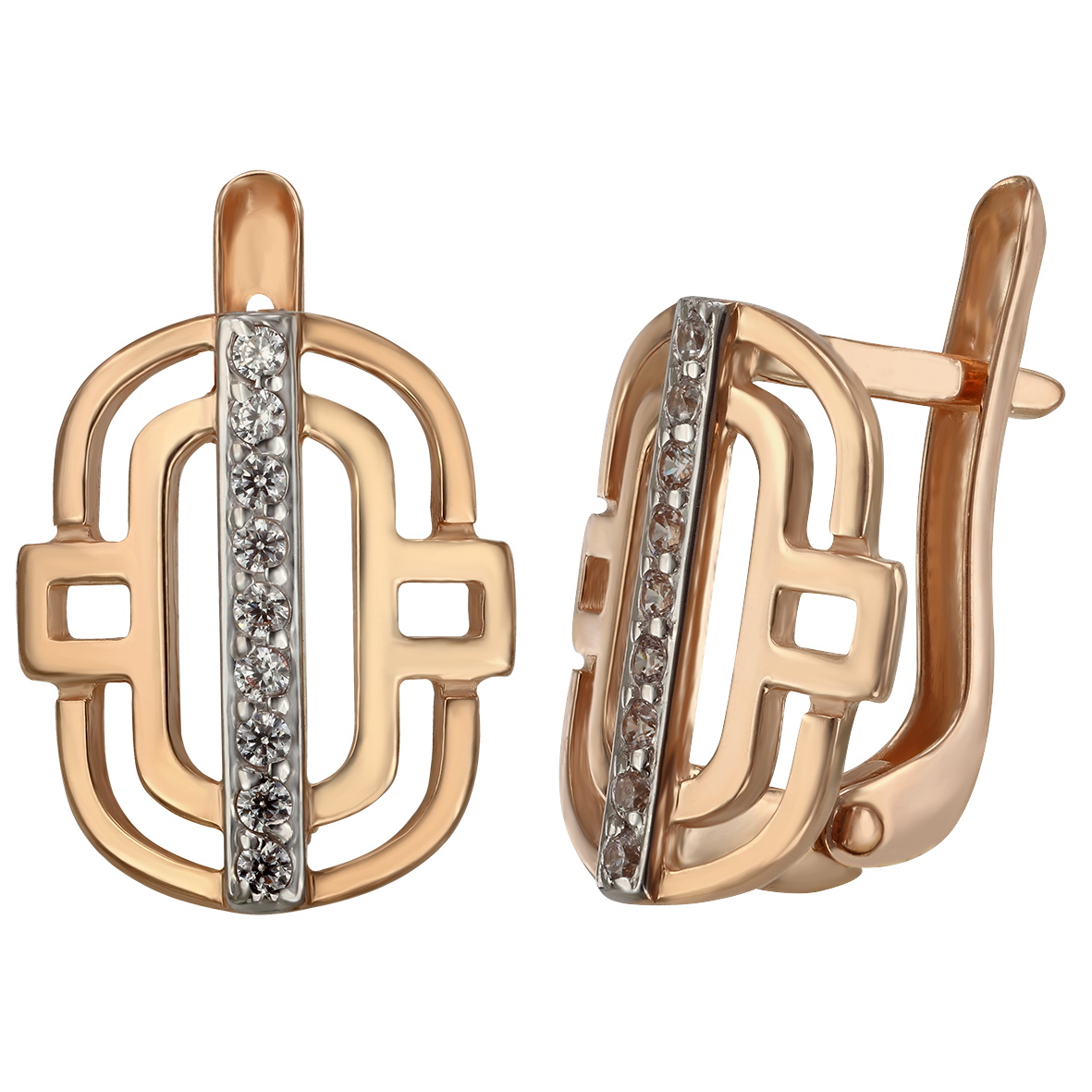 

Золотые серьги с фианитами Tango Jewellery Company 420374
