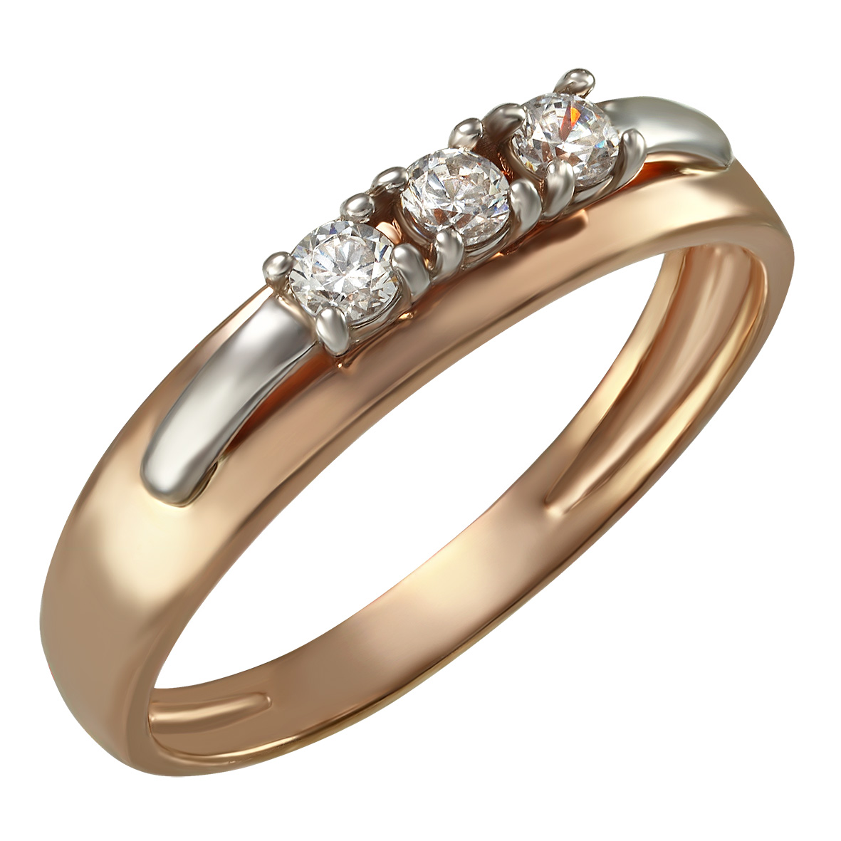 

Золотое кольцо "Свидание любви" с фианитами Tango Jewellery Company 350005 размер 17