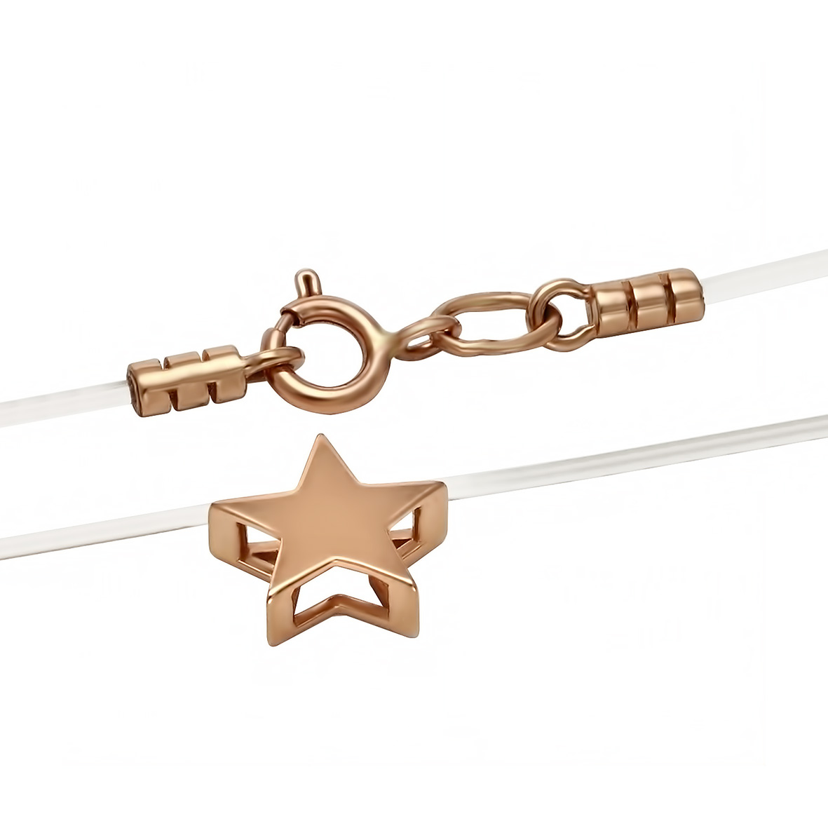 

Шнурок из силикона с золотыми вставками Tango Jewellery Company 950084 размер 350