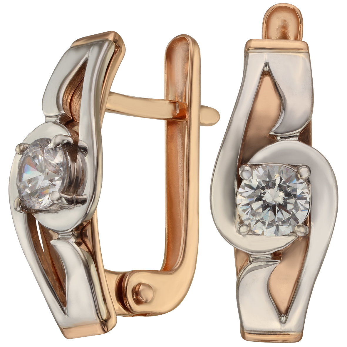 

Золотые серьги с фианитами Tango Jewellery Company 430981