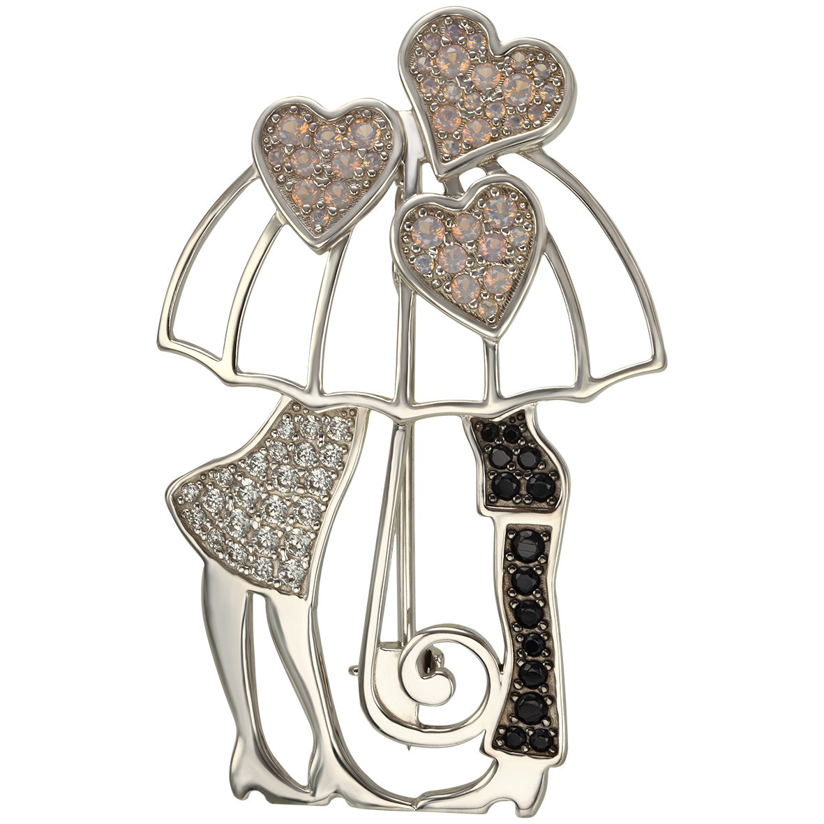 

Серебряная брошь с фианитами Tango Jewellery Company 660127С