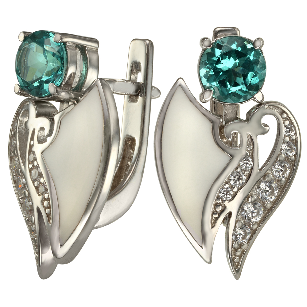 

Серебряные серьги с фианитами и эмалью Tango Jewellery Company 430870А