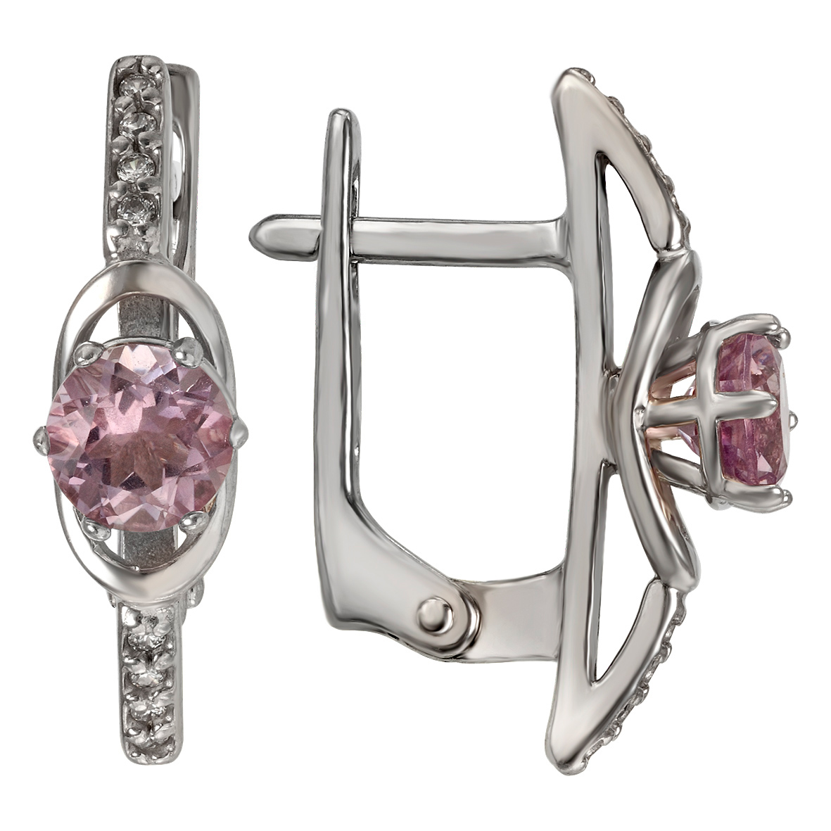 

Серебряные серьги с аметистами и фианитами Tango Jewellery Company 453306С