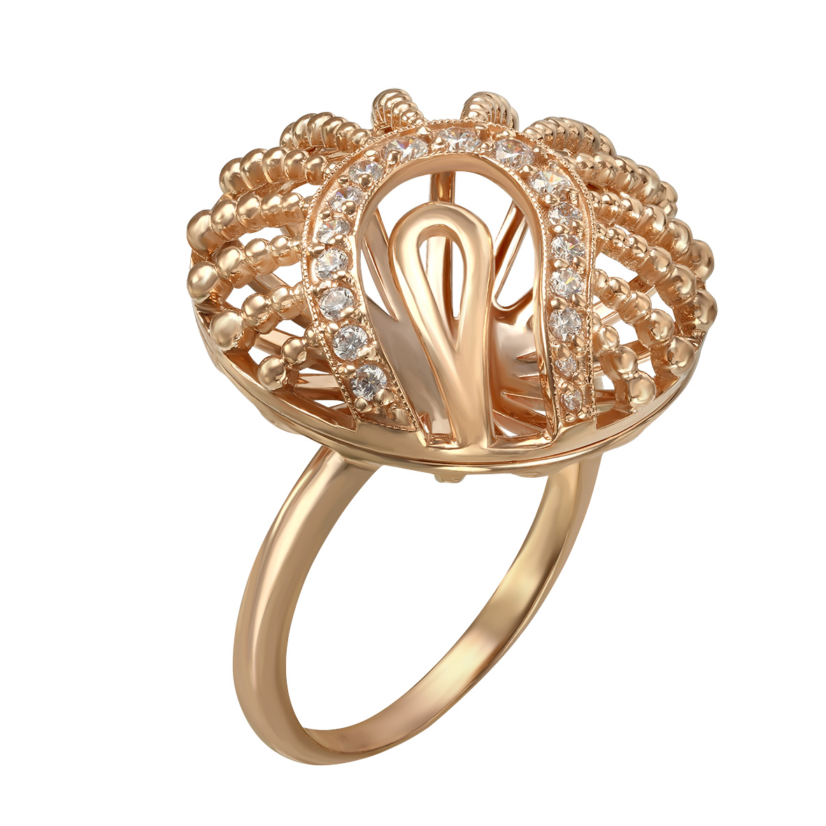 

Золотое кольцо с фианитами Tango Jewellery Company 380073 размер 18
