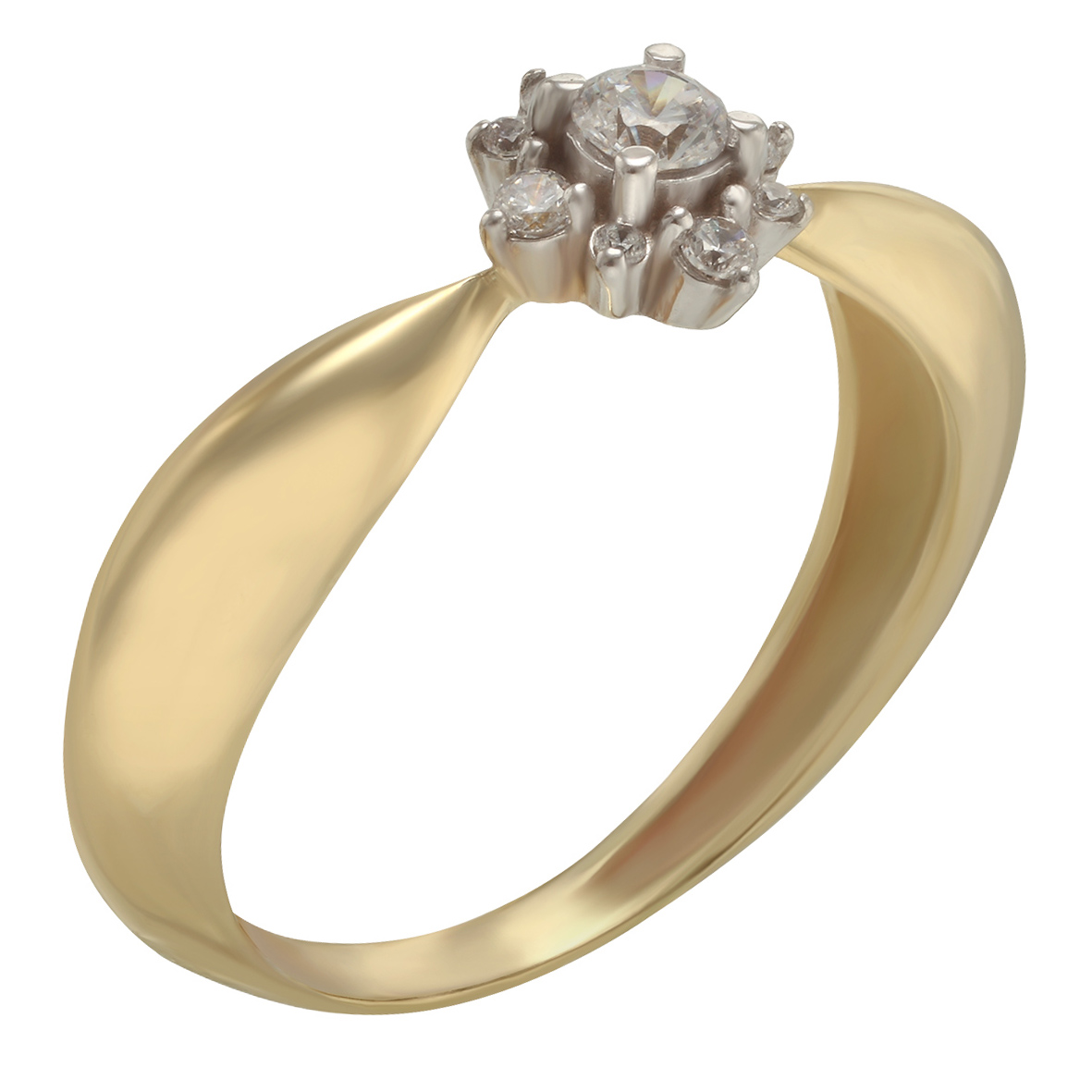 

Золотое кольцо с фианитами Tango Jewellery Company 330050М размер 17.5