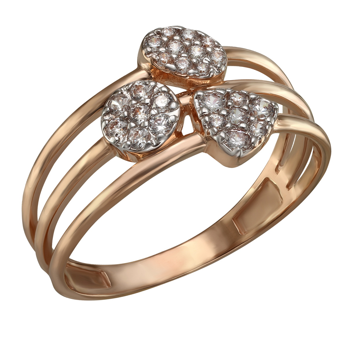 

Золотое кольцо "Элегантность" с фианитами Tango Jewellery Company 380431 размер 19