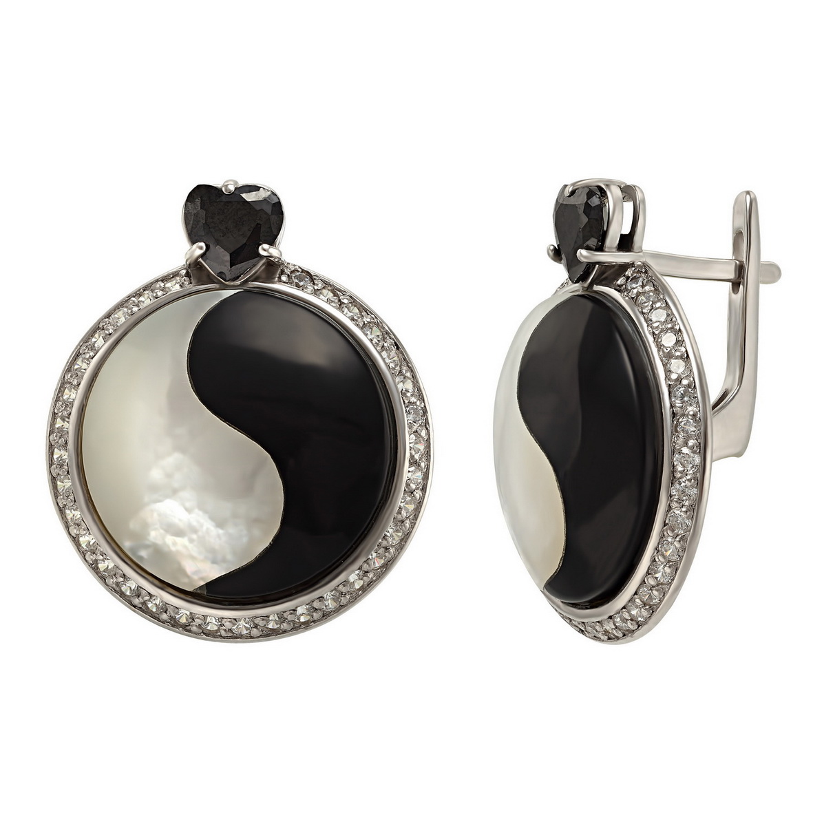 

Серебряные серьги с агатом и фианитами Tango Jewellery Company 449667С