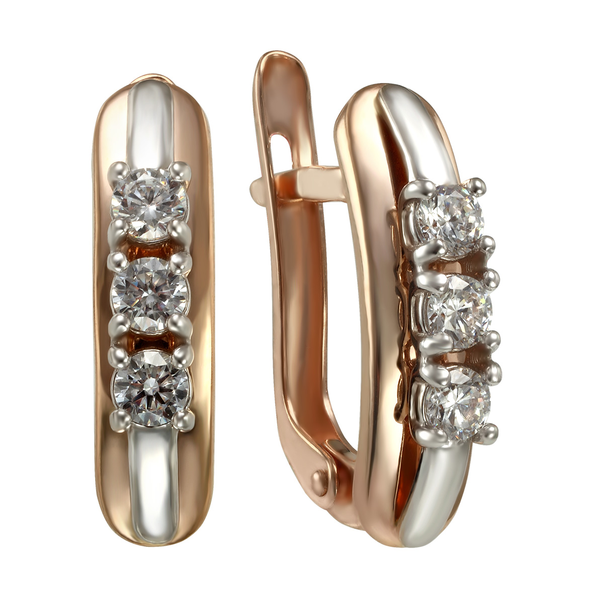 

Золотые серьги с фианитами Tango Jewellery Company 430921