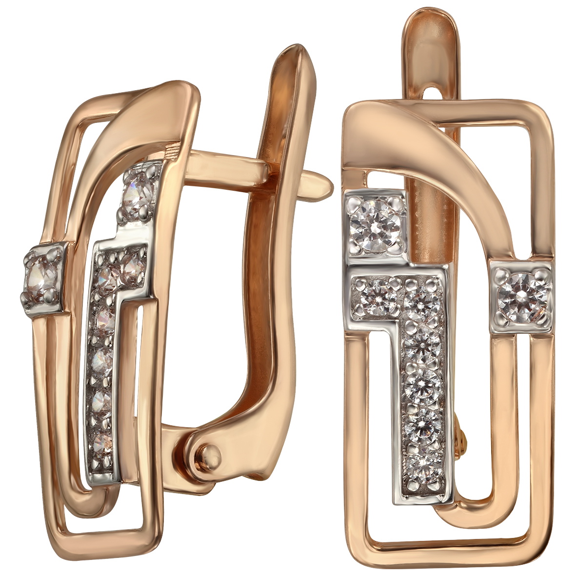 

Золотые серьги "Элегантность" с фианитами Tango Jewellery Company 420381