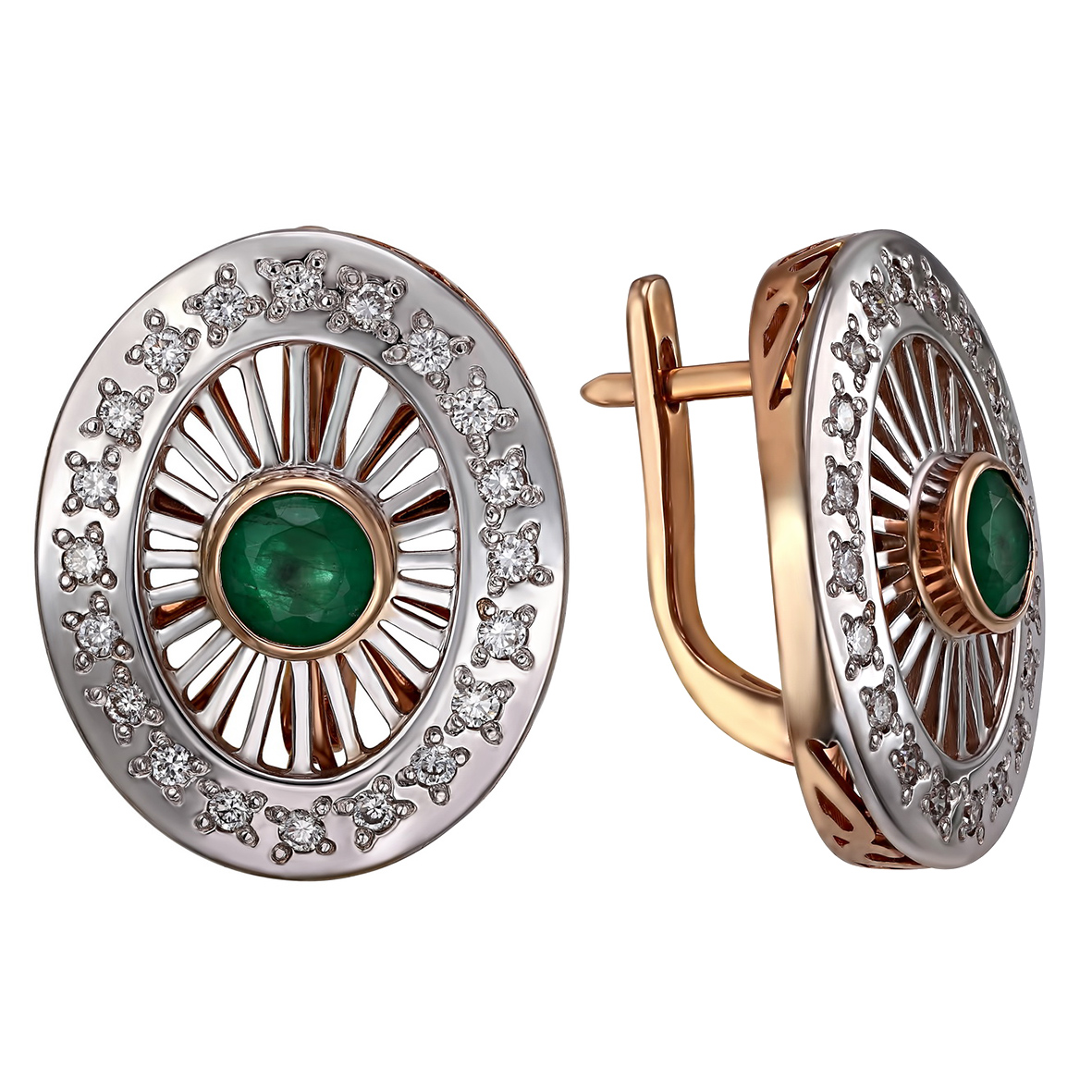 

Золотые серьги с бриллиантами и изумрудами Tango Jewellery Company 772020