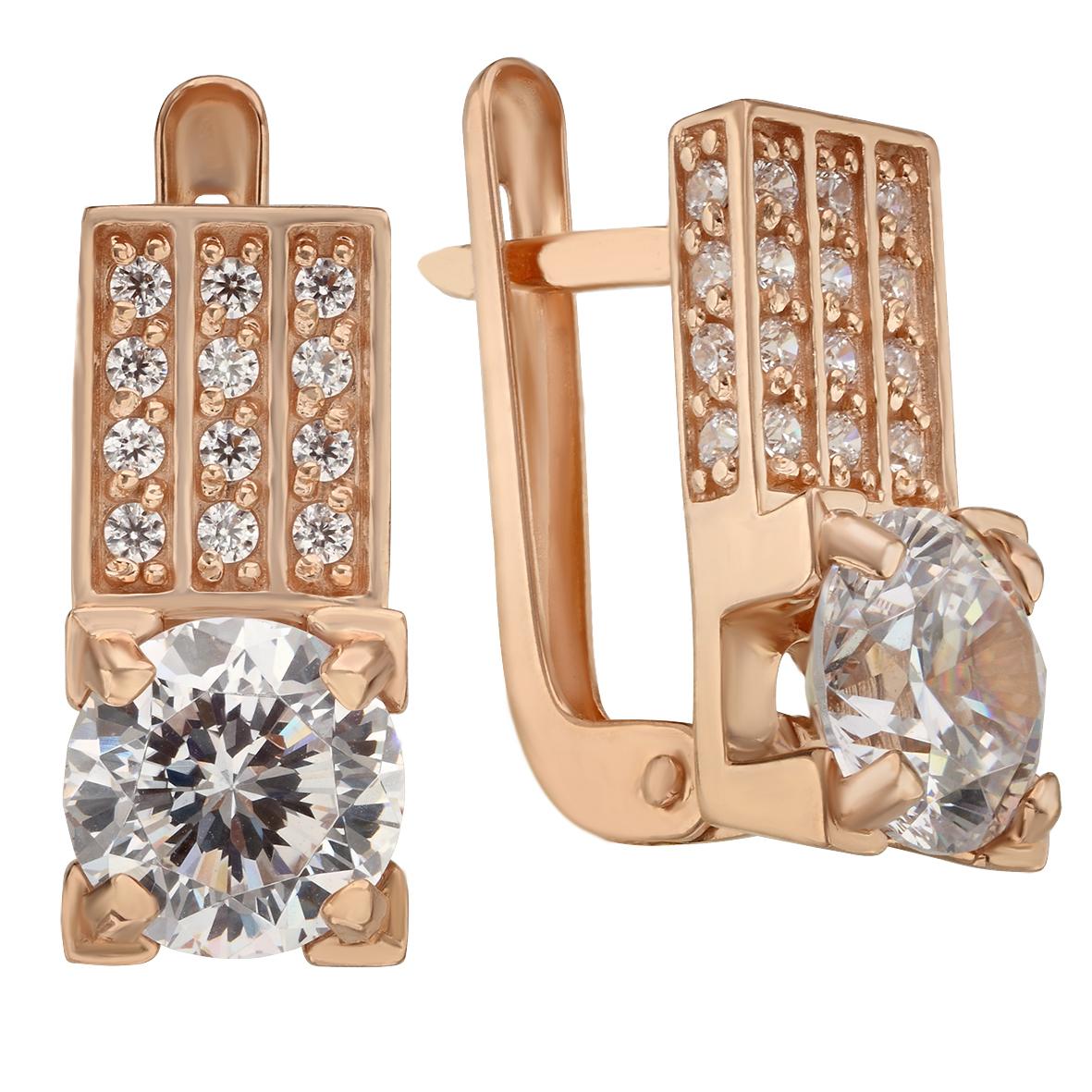 

Серьги в красном золоте с фианитами Tango Jewellery Company 420415
