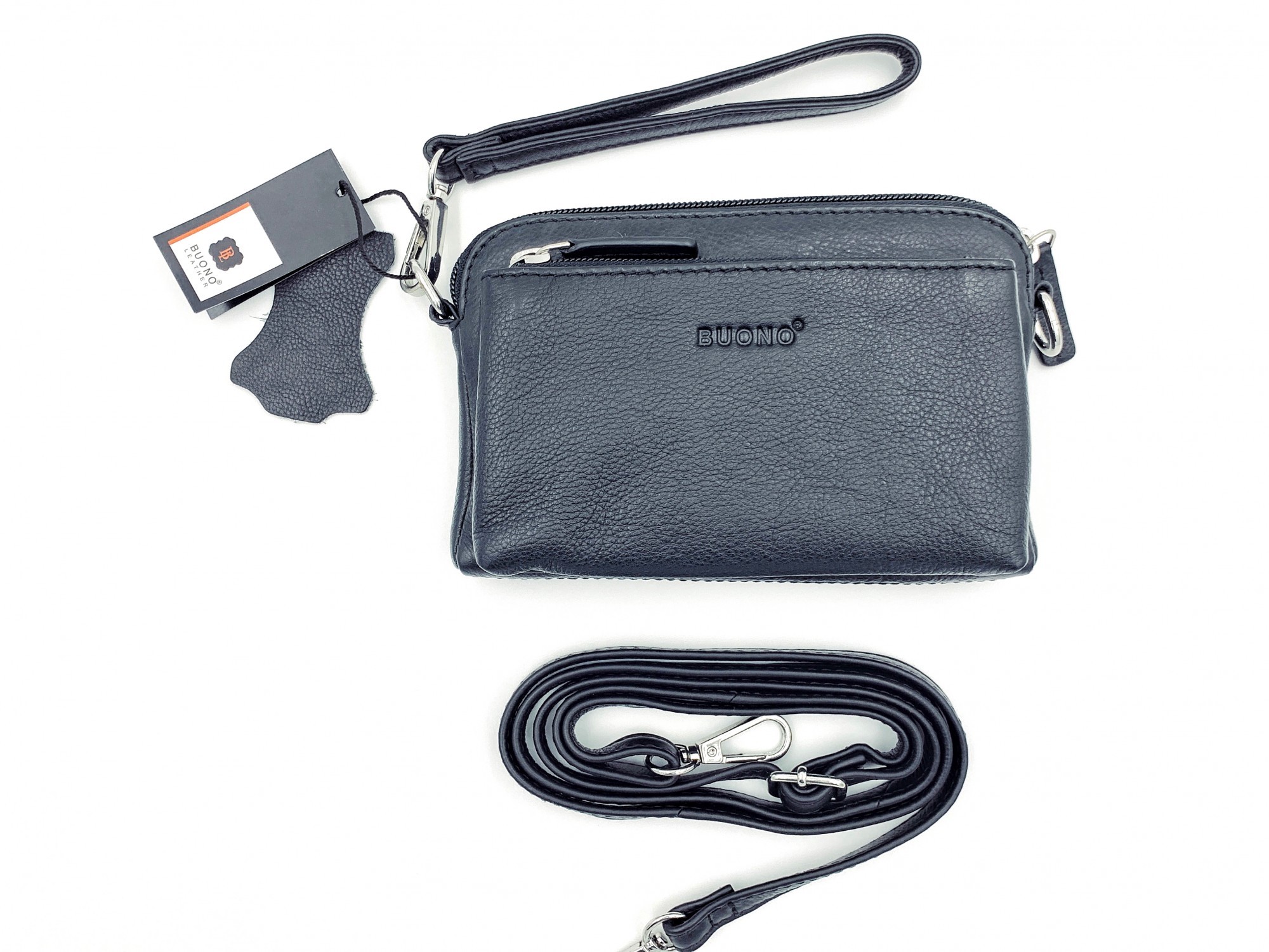 

Женская кожаная сумка cross-body Buono Leather (08-10979 black)