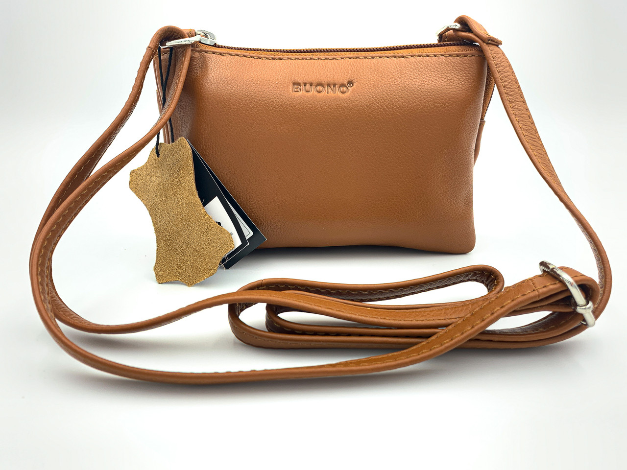 

Женская кожаная сумка cross-body Buono (08-10982 cognac)