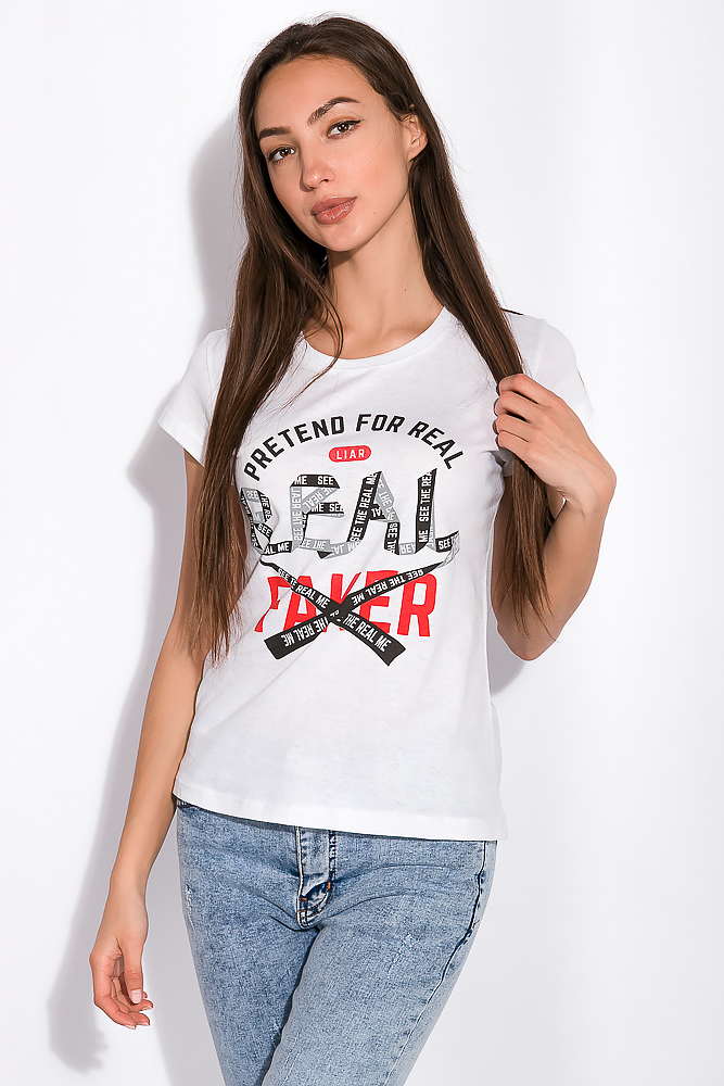 

Футболка женская с принтом Time of Style 148P333-14 XL Белый