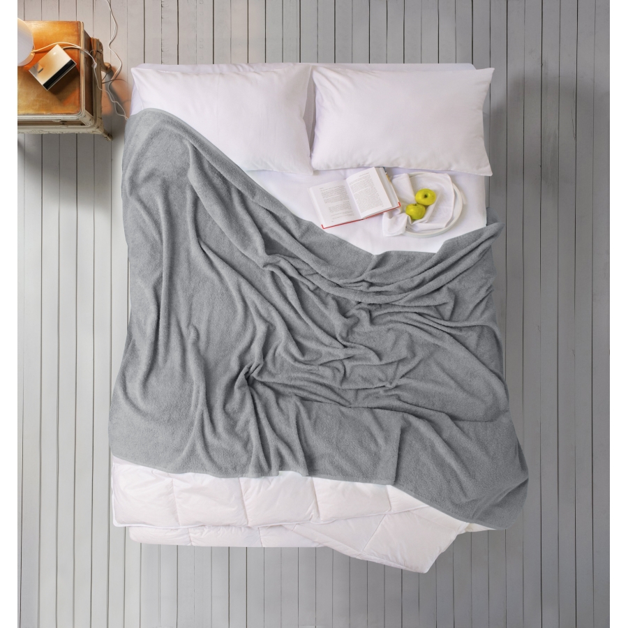 

Простынь Iris Home махровая - Orta gri 190*220 (svt-2000022272315)