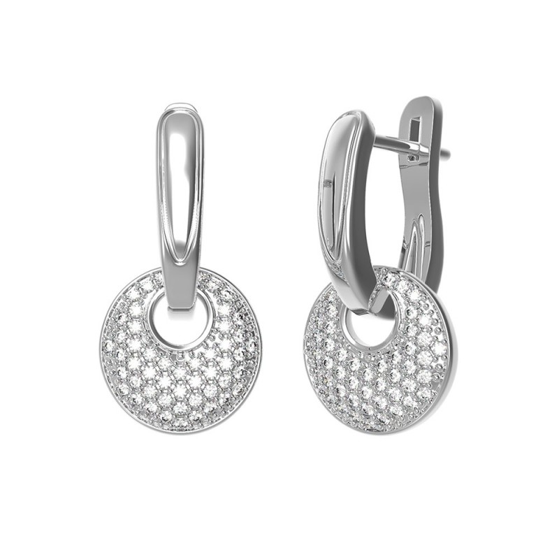 

Серьги из серебра 2177/1р-CZ-10