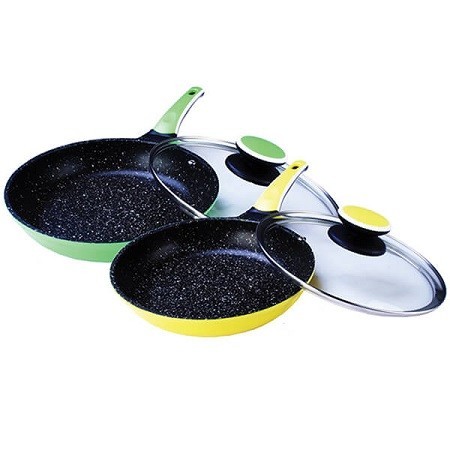 

Сковорода с крышкой Maestro желтая d24 см керамическое антипригарное покрытие (1220-24Y MR)