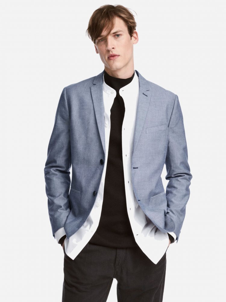 

Пиджак H&M 5395346-ABCU 52 Синий с белым