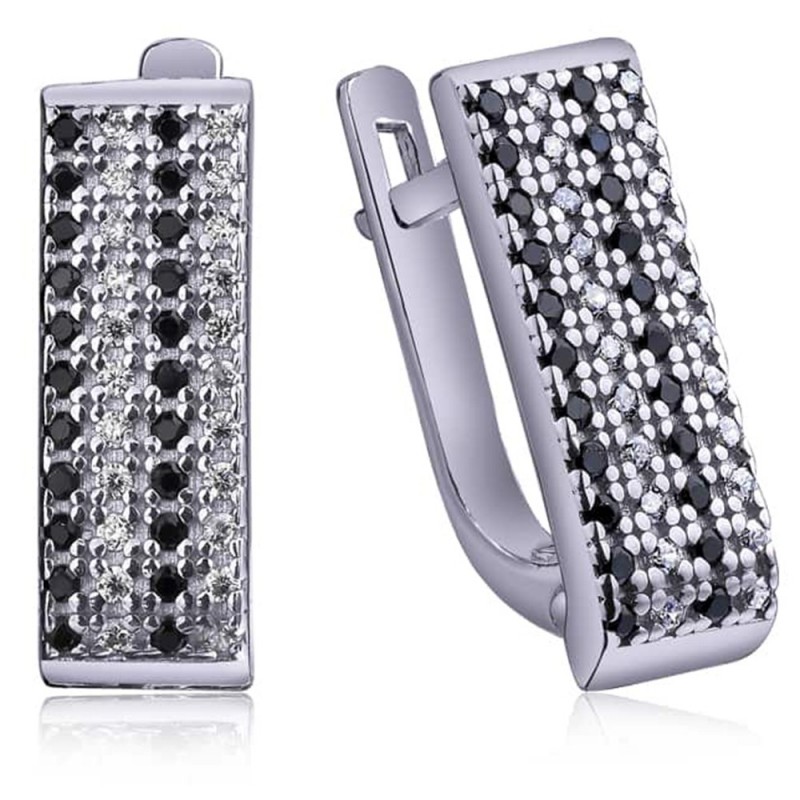 

Серьги из серебра 82087б/ч-19