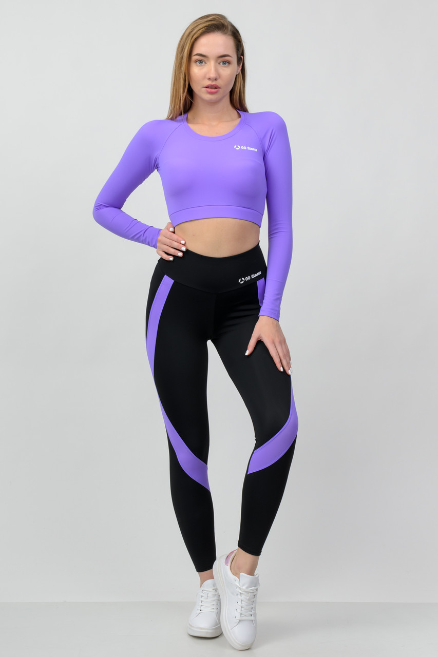 

Спортивный комплект женский (рашгард и лосины) черный с сиреневым Go Fitness 90046-1 размер -XXL, Спортивный комплект женский (рашгард и лосины) черный с сиреневым Go Fitness 90046-1 размер XL-XXL