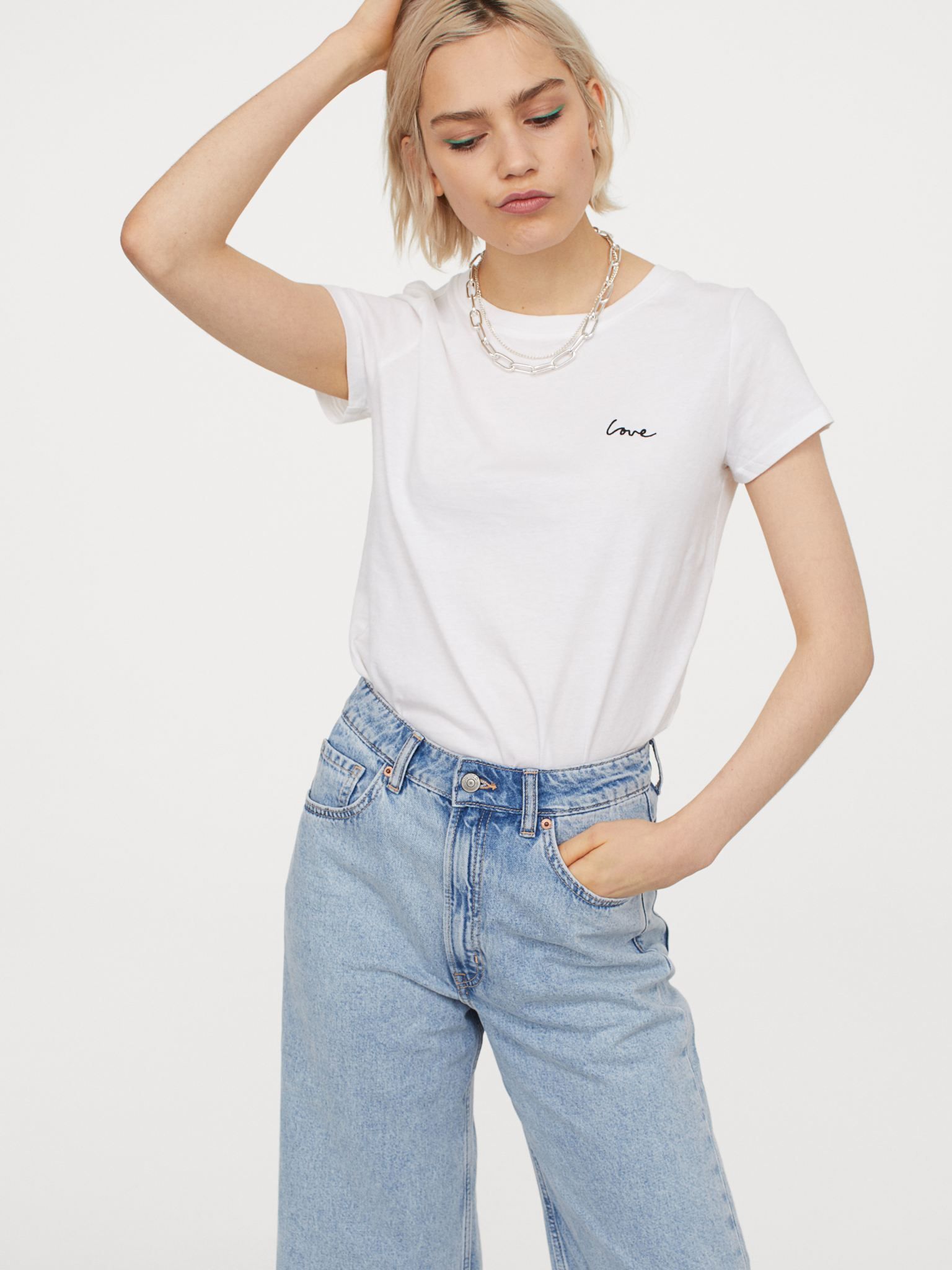 

Футболка H&M 1512-7174902  Белая, Футболка H&M 1512-7174902 L Белая