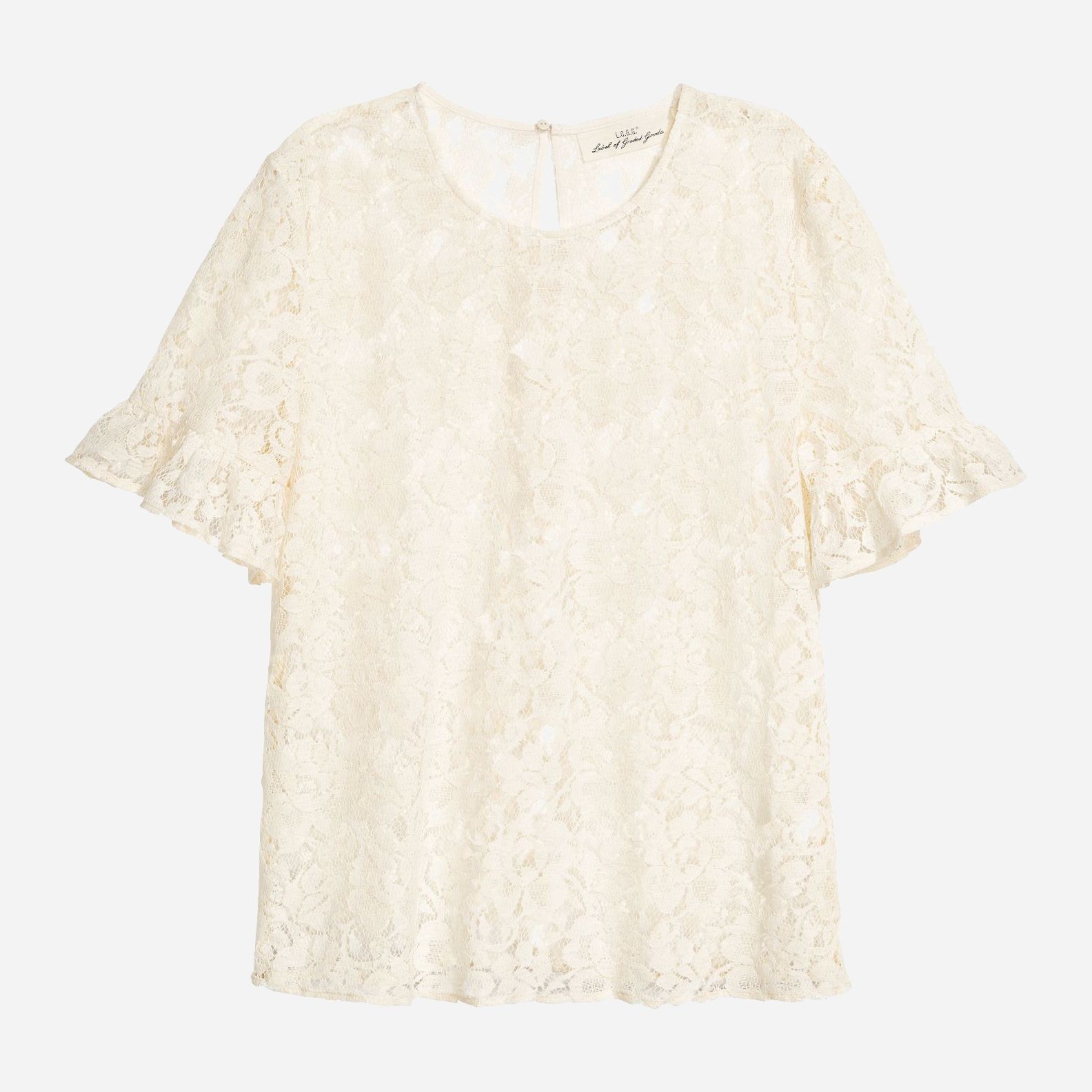 

Блузка H&M 1511-502393  Кремовая, Блузка H&M 1511-502393 46 Кремовая