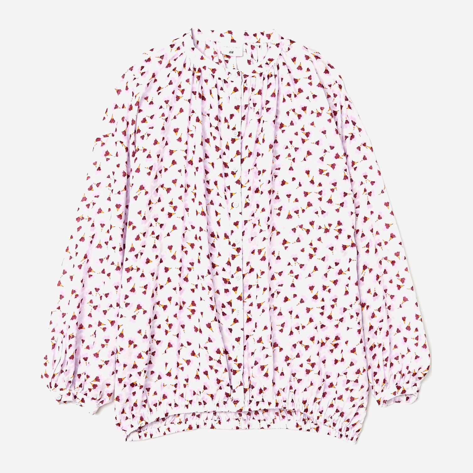 

Блузка H&M 1511-635346  Светло-серая в цветы, Блузка H&M 1511-635346 46 Светло-серая в цветы