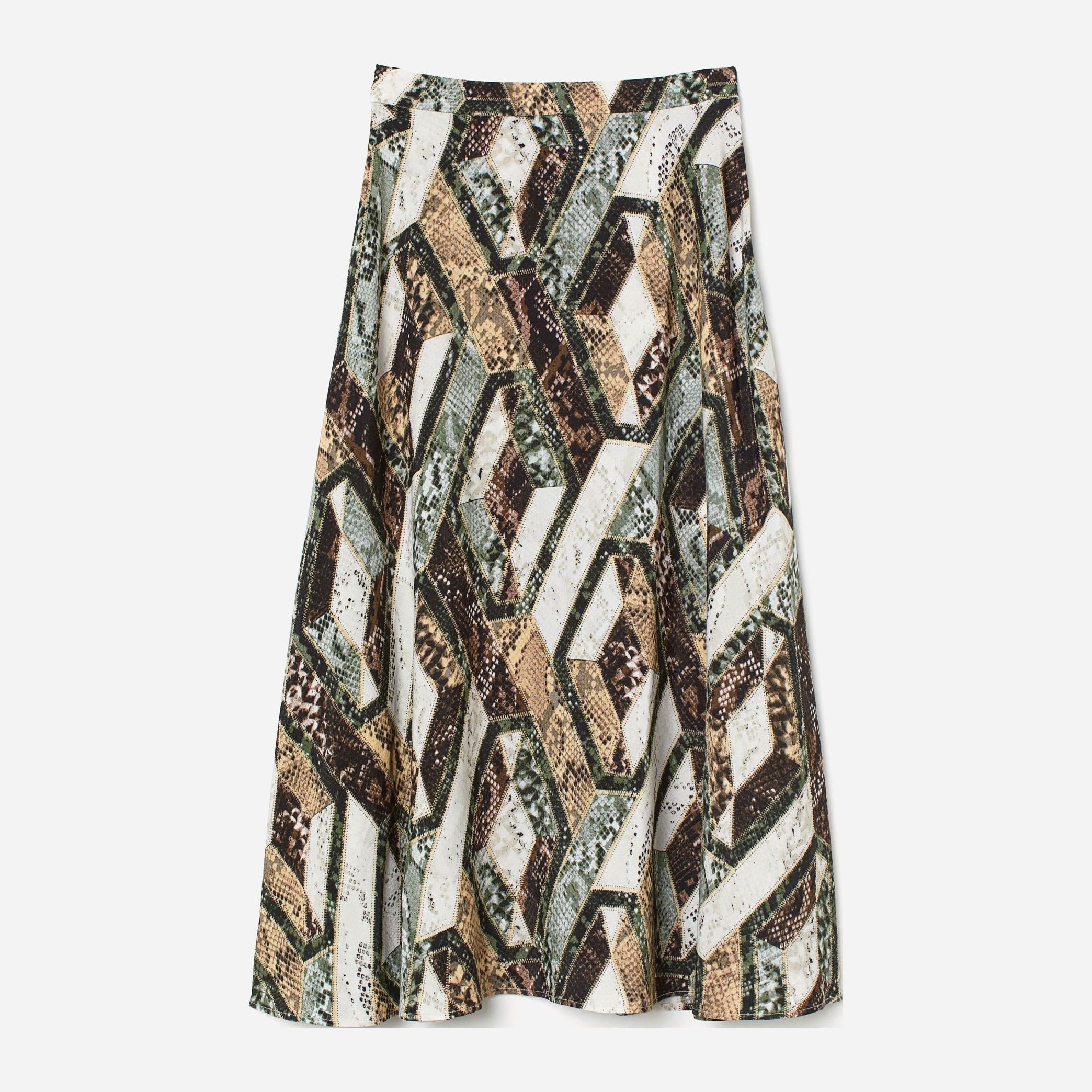

Юбка H&M 1611-803647  Бежевая с зеленым, Юбка H&M 1611-803647 34 Бежевая с зеленым