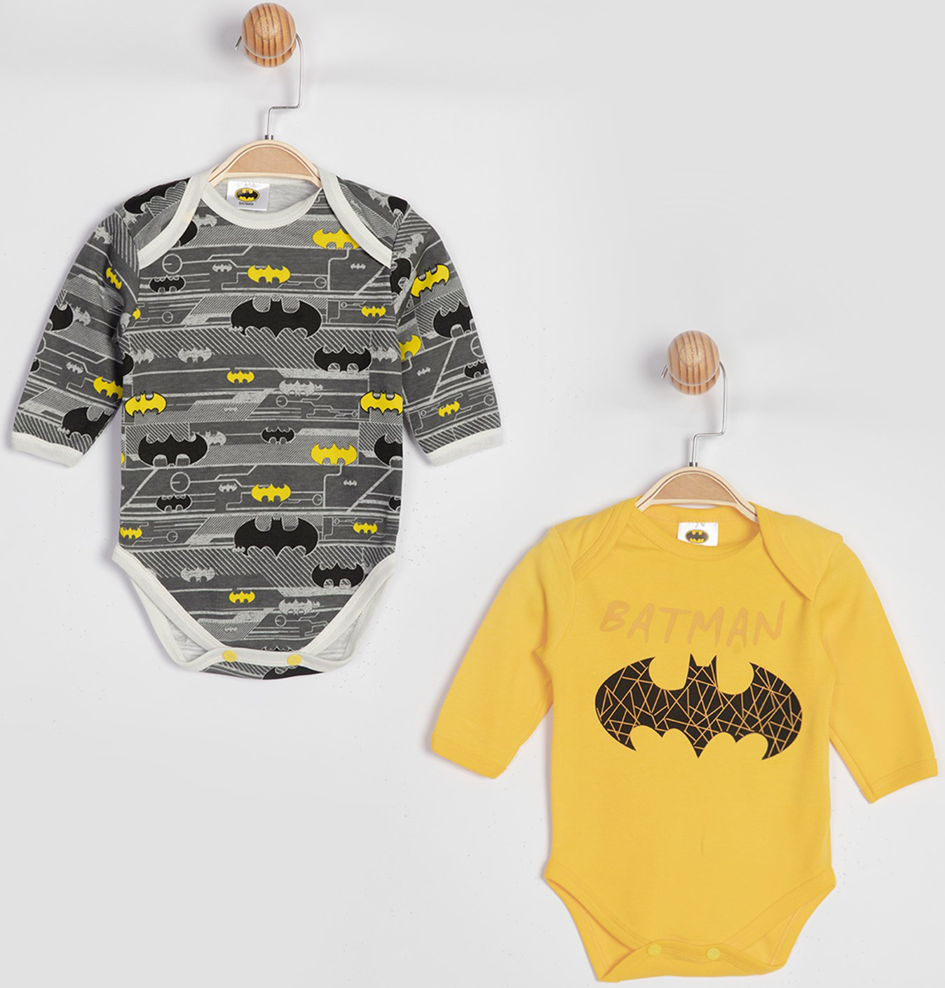 

Боди DC Comics Бэтмен KZ15902 56-62 см 2 шт Серое с желтым