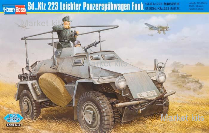 

Пластиковая модель бронеавтомобиля Sd.Kfz.223 Leichter Panzerspahwagen Funk 1:35 Hobby Boss (HB82443)