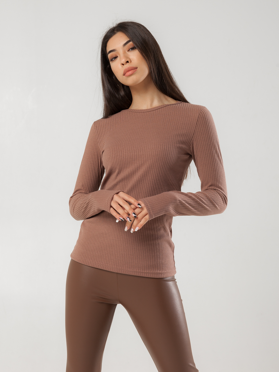 

Женский джемпер с силиконом в плечах Nova Vega M-L Шоколад 3363-00301