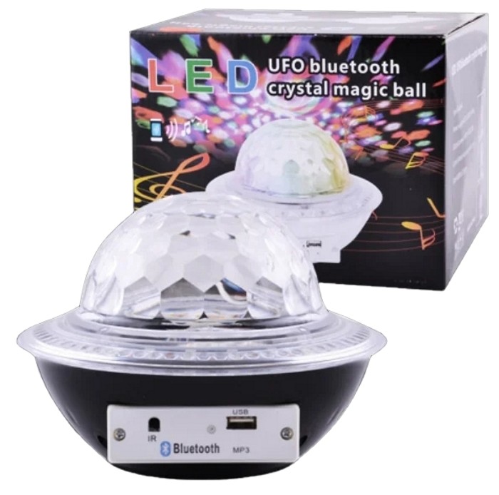

Диско лампа MUSIC BALL CRYSTAL + BT, Светодиодный музыкальный диско-шар для помещения, диско шар с блютузом