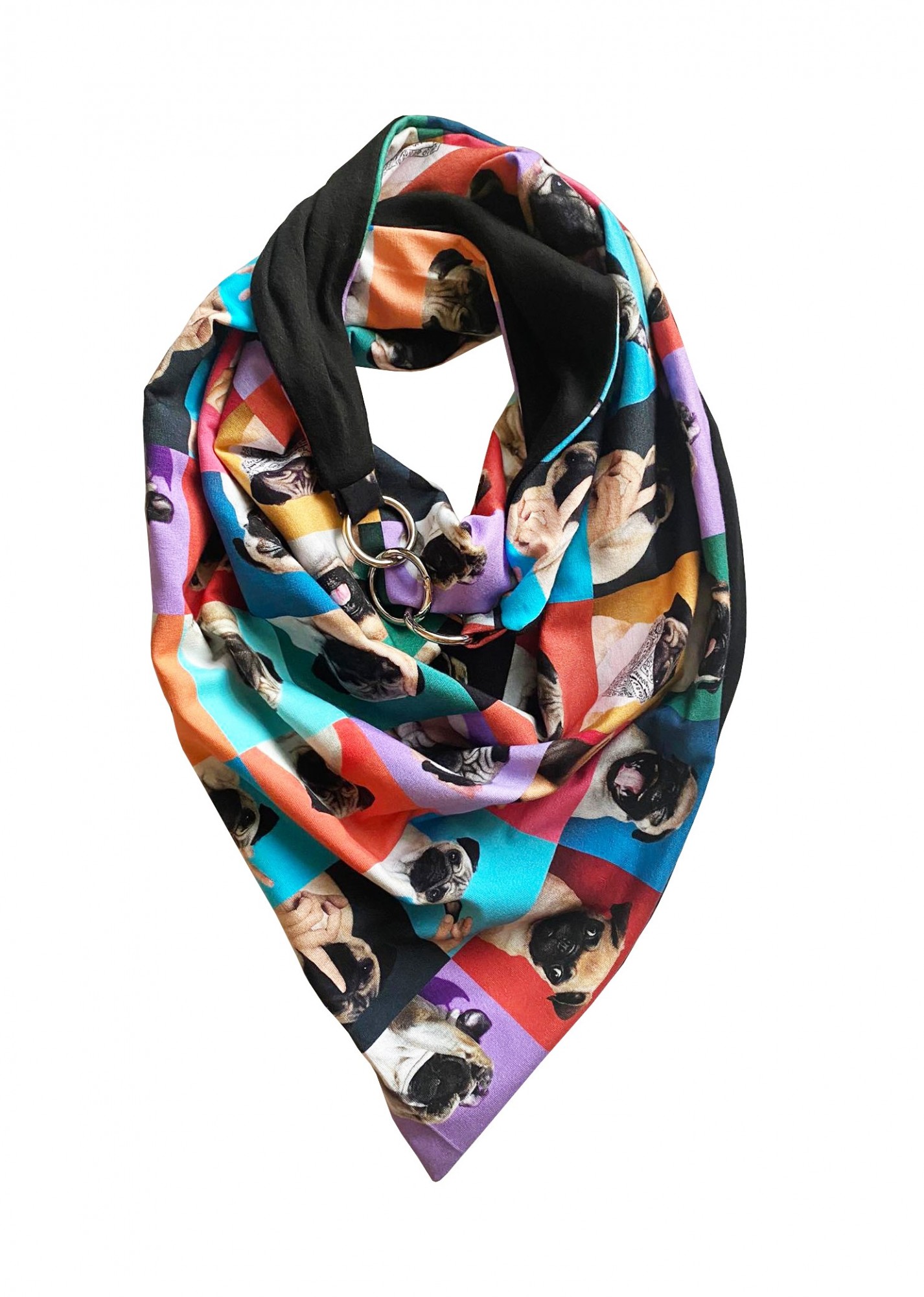 

Шарф "Эдинбург" большой трендовый от MyScarf теплый и с принтом мопсиков